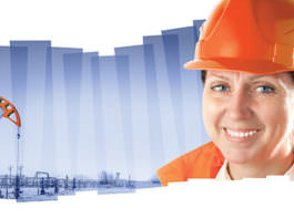 Women in enery , Female industrial worker in the field
