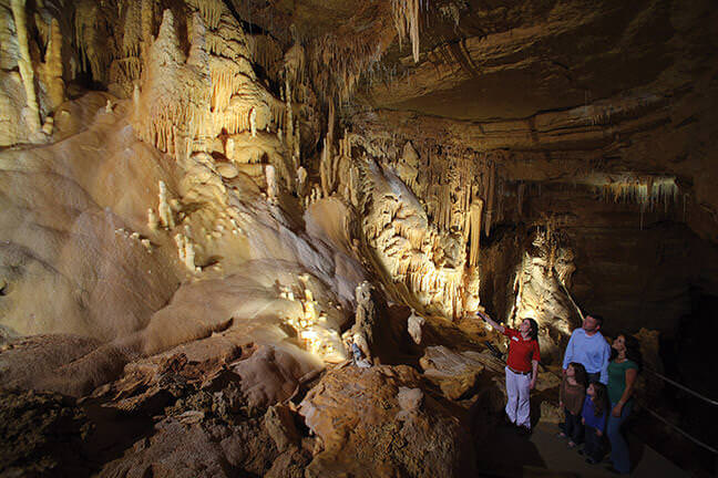 The Cathedral Room, Illuminations Tour, Natural Bridge Caverns, Texas