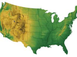 bigstock Usa Map With Terrain 3296082