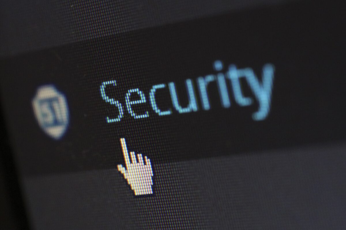 The Big Cybersecurity Concern in U.S. Energy cursor pointing to the word security on computer page for an article on cybersecurity in energy