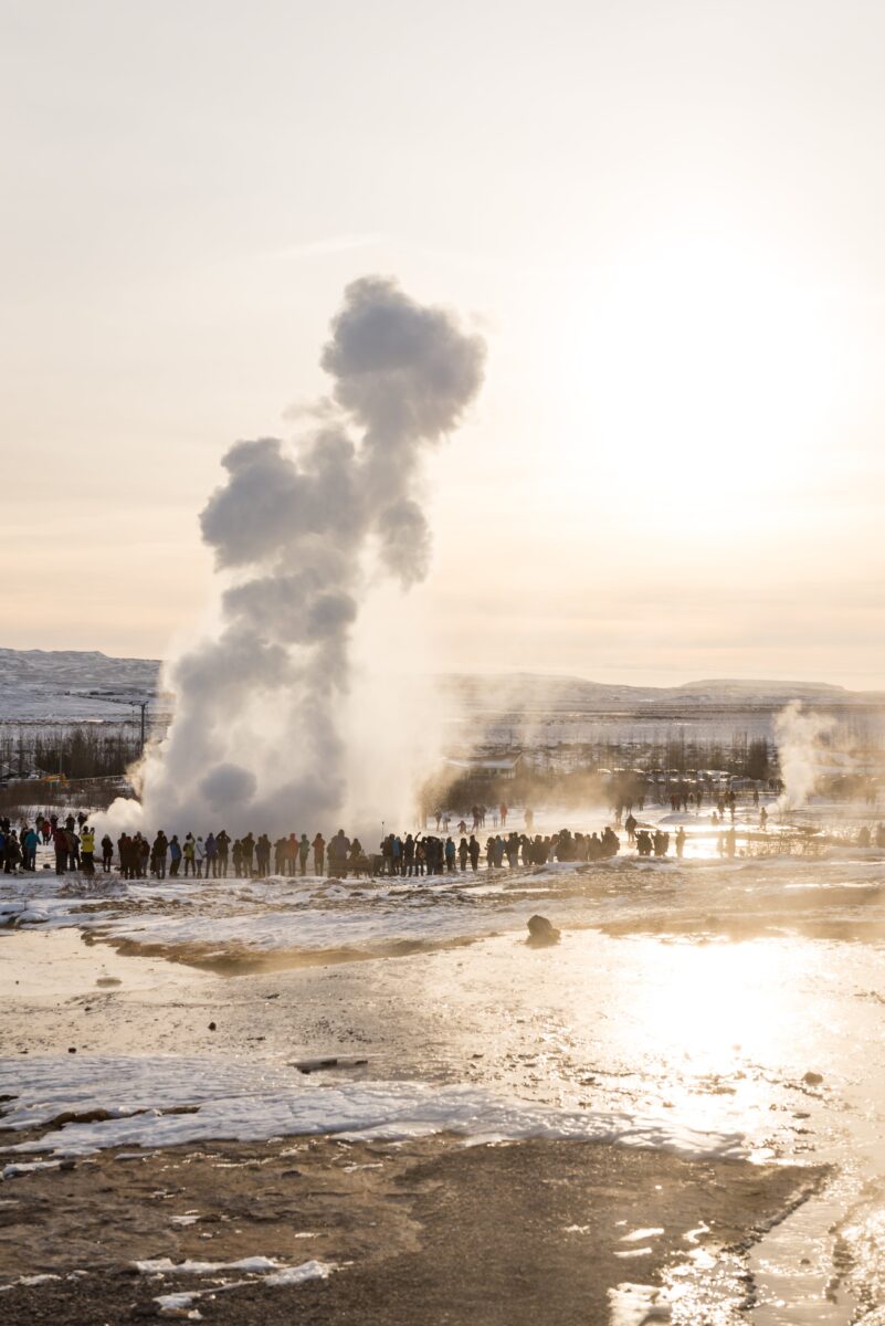 U.S. Picks Up Pace on Geothermal Energy Expansion picture of steam rising from geothermal vents for article on geothermal energy