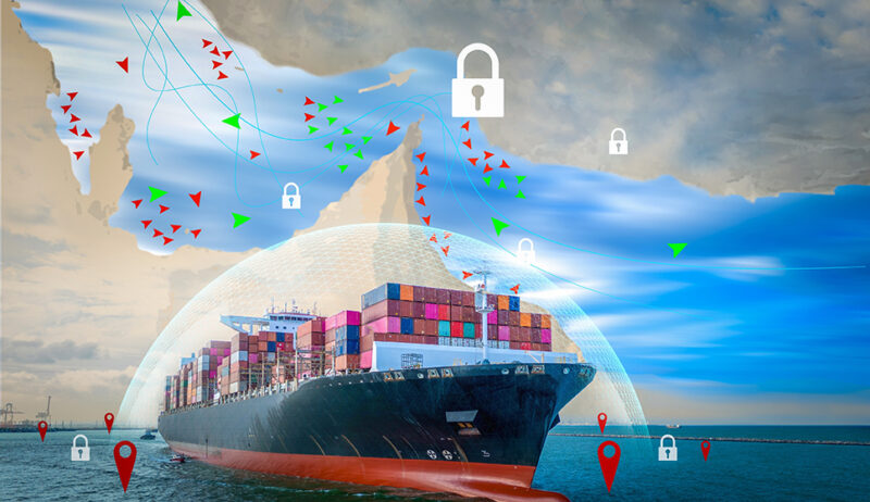 futuristic,maritime,insurance,and,logistics,security,concept,for,container,ships.