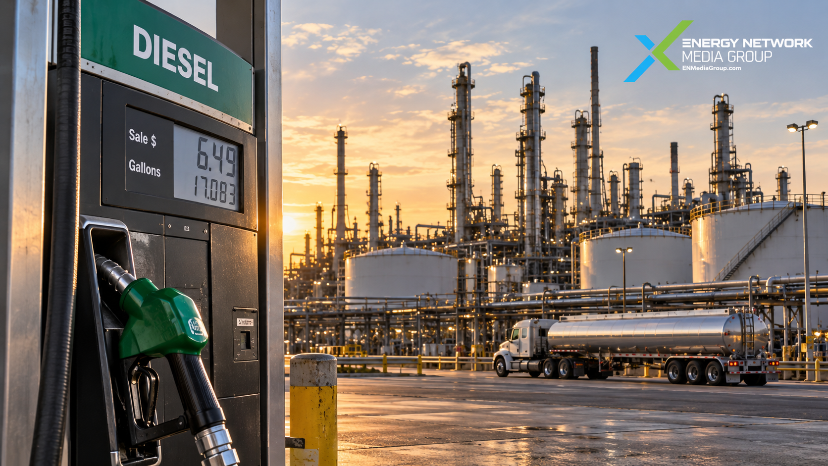Record diesel prices linked to refinery disruptions and tight global fuel supply