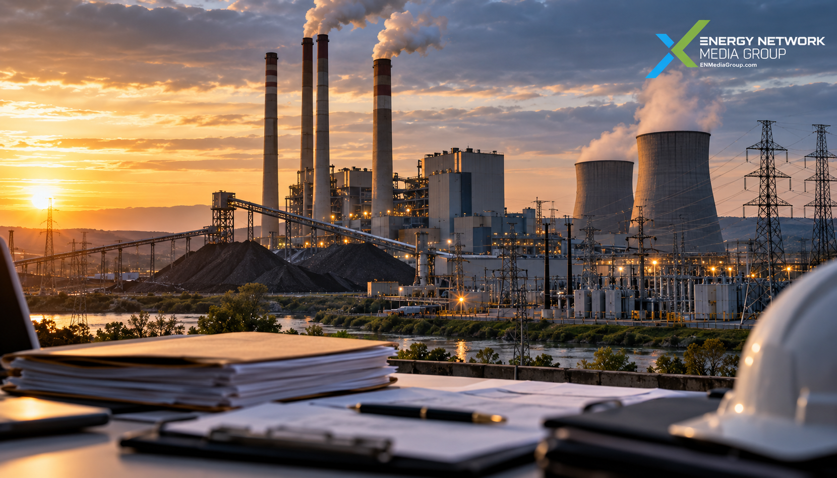 Coal-fired power plant representing federal coal plant extensions and grid reliability disputes