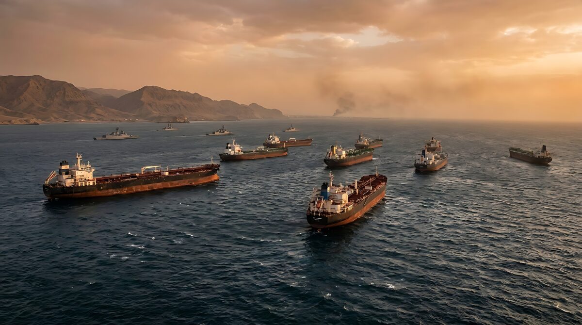 The New Energy Bottleneck Reshaping Global Energy Oil tanker, refinery and pipeline infrastructure illustrating the new energy bottleneck caused by war and shipping disruptions
