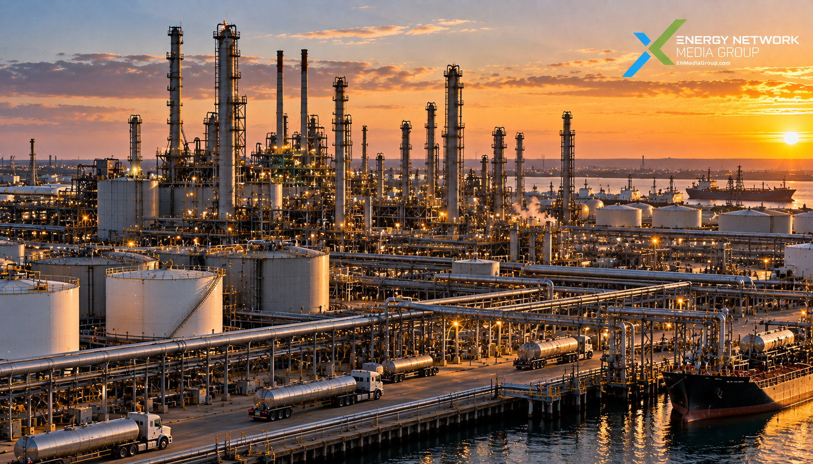 U.S. oil refinery representing strong refiner stock performance in the energy sector during Q3 2026 with ENMG credit