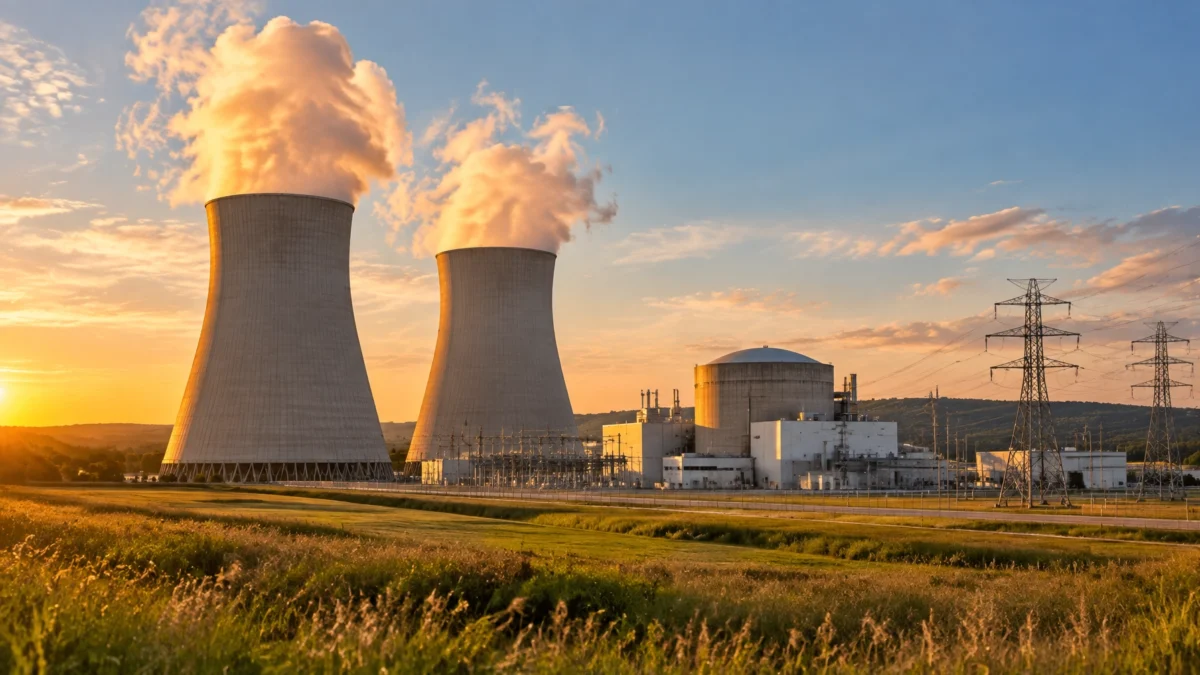 Representative nuclear plant illustrating Vistra nuclear uprates and existing generation connected to the PJM grid.