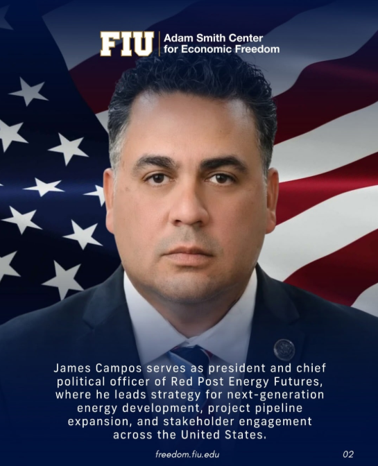 Home James E. Campos, 2026 FIU Senior Leadership Fellow and Energy Network Media Group Advisory Board member