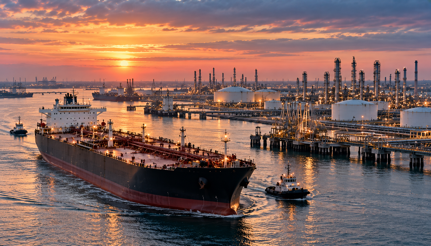 Oil tanker approaching a Texas Gulf Coast port amid scrutiny over possible Russian diesel imports